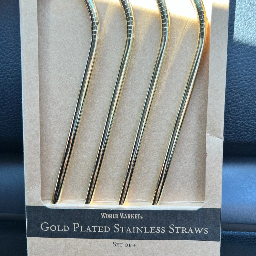 World Market Gold Plated Straws - Picture 2 of 3